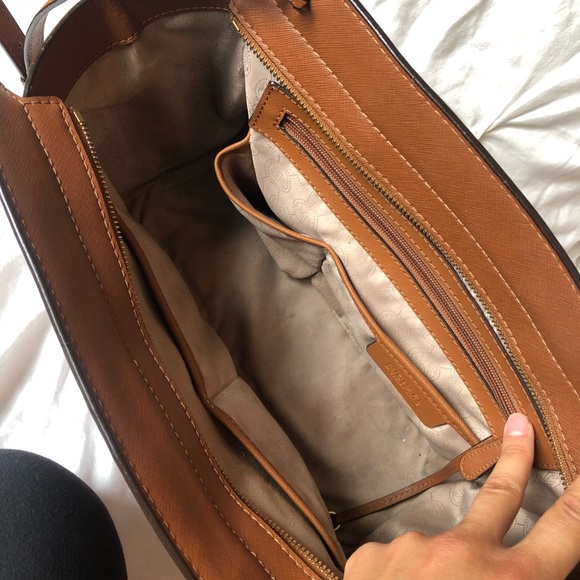 Michael Kors Selma Satchel Bag in Cognac - Picture 15 of 16